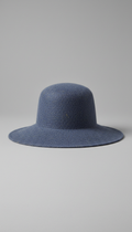 Wollhut Schieferblau Breite Krempe 1970er