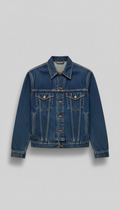Denim-Truckerjacke Indigo 1970er