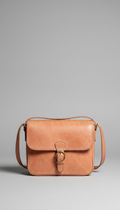 Leder-Crossbodybag Apricot 1980er